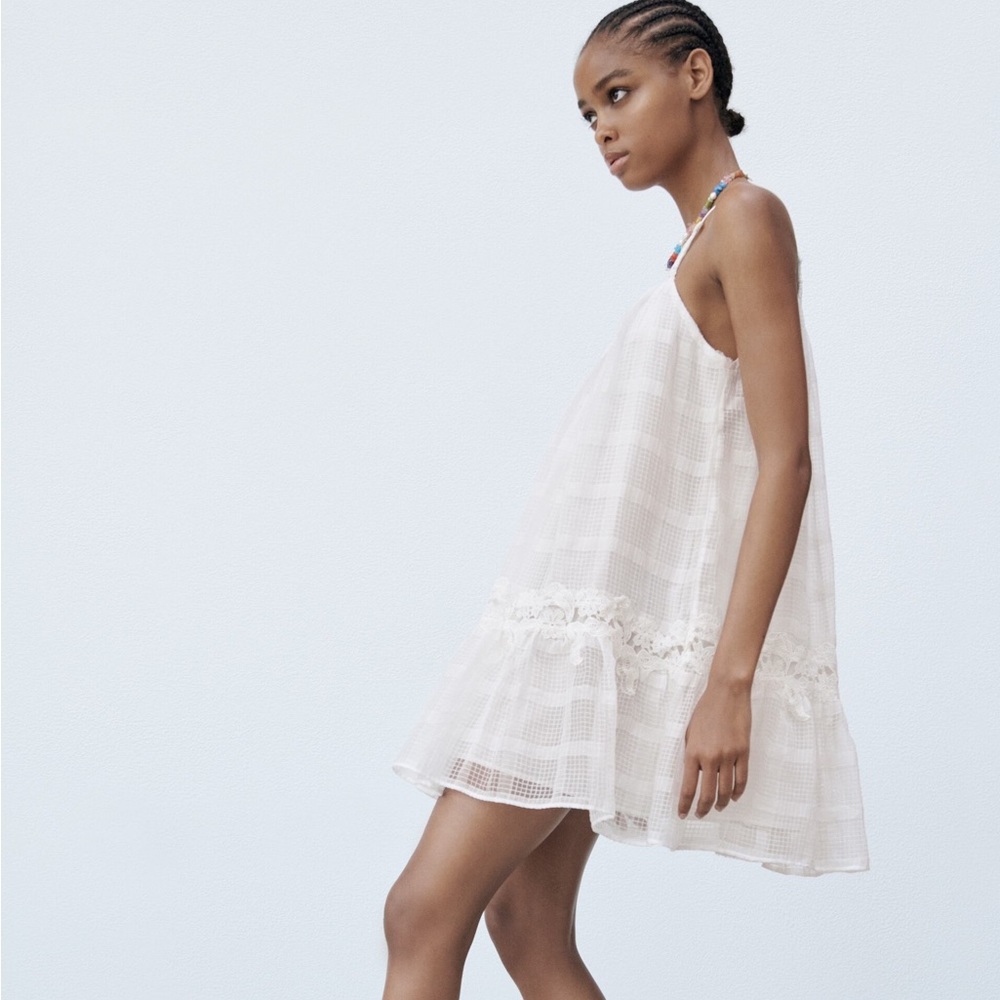 New with tags Zara white Crochet and lace dress
